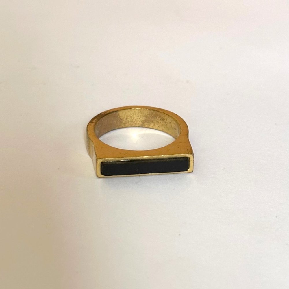 Madewell Black and Gold Ring Size 8